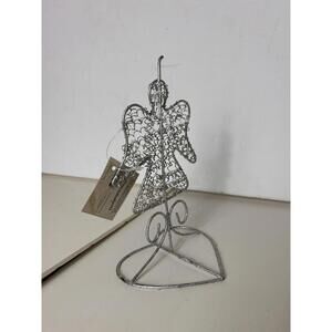 Wire Holiday Christmas Decoration Angel Heart